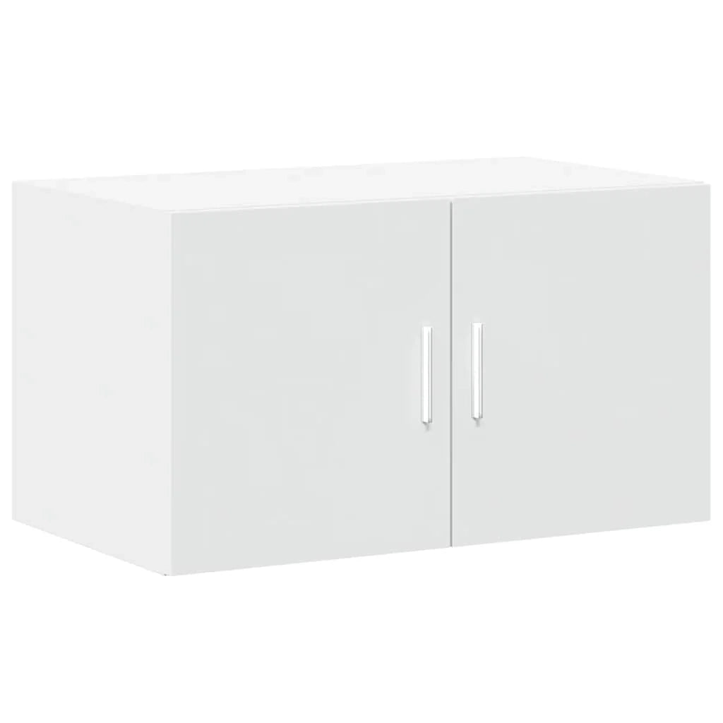 Mobile contenitore alto 70 x 42,5 x 225 cm con 8 scomparti design moderno in legno composito bianco 02_0055580