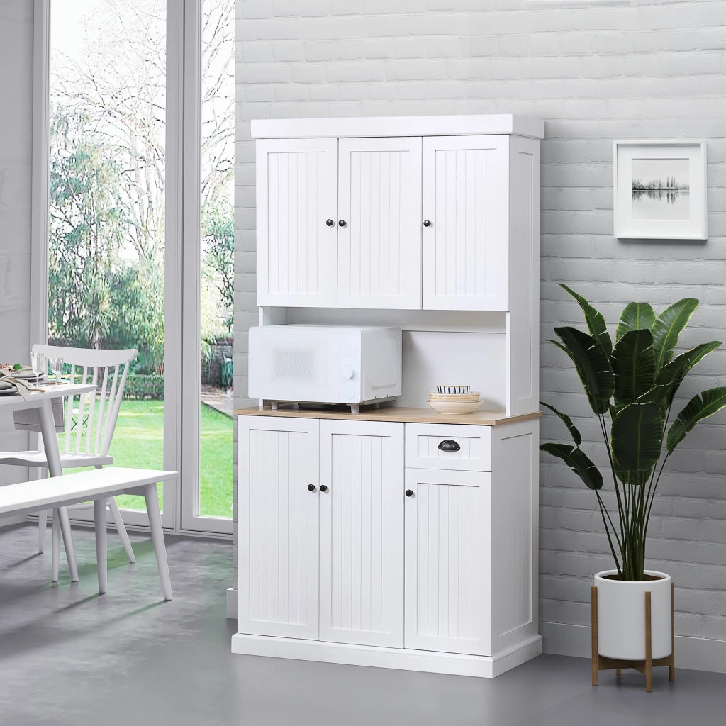 Armadio Cucina con Cassetti ¨C Zephmum ¨C Bianco 101x39x180cm