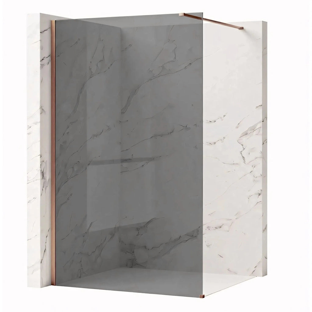 Parete Doccia Rea Flexi Grey / Brush Copper 110