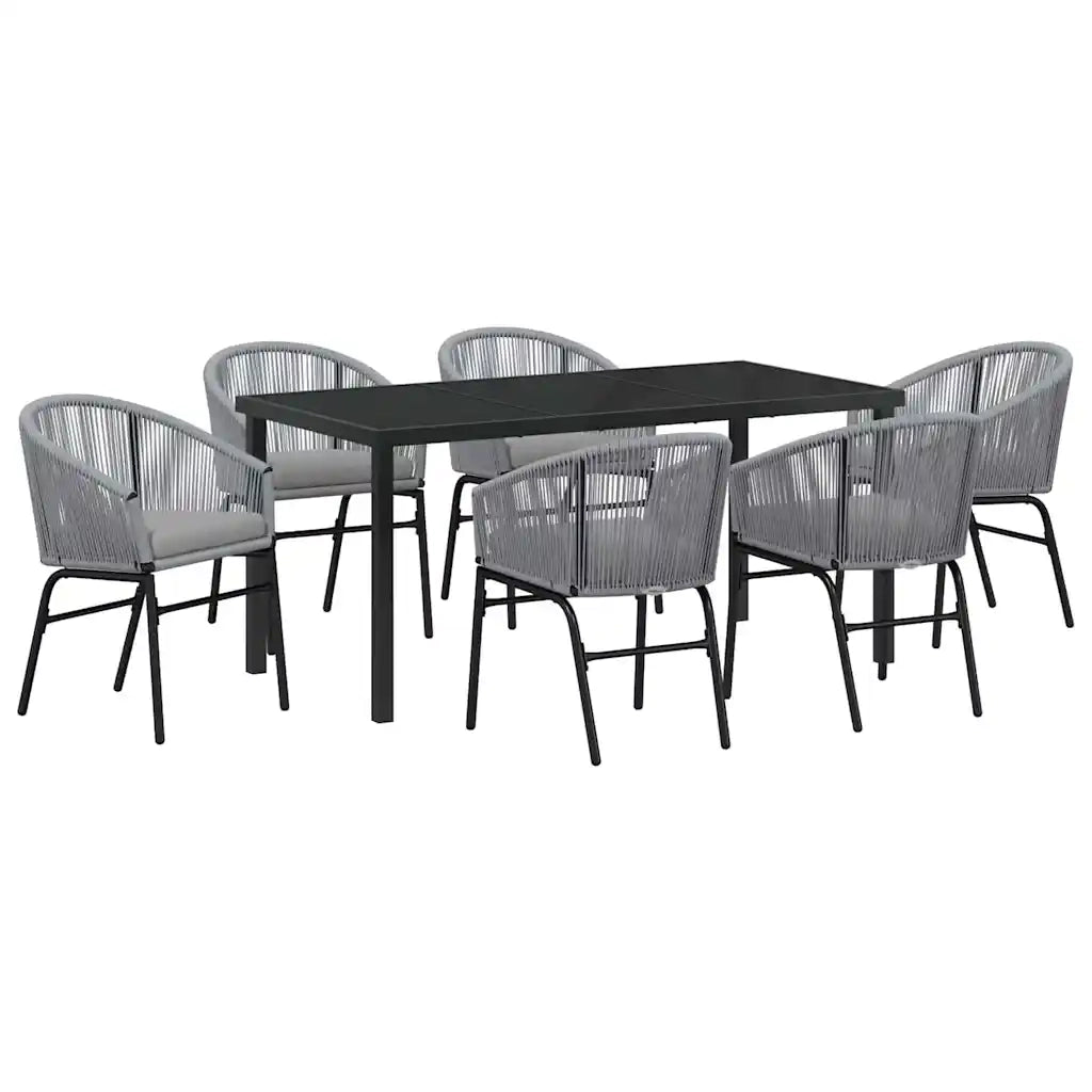 Set da Pranzo per Giardino 7 pcs Antracite 3379363