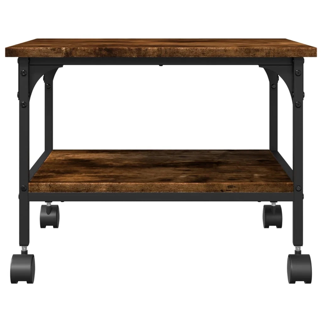 Supporto per stampante scrivania/ufficio a 2 ripiani 50 x 40 x 38 cm marrone 02_0044790