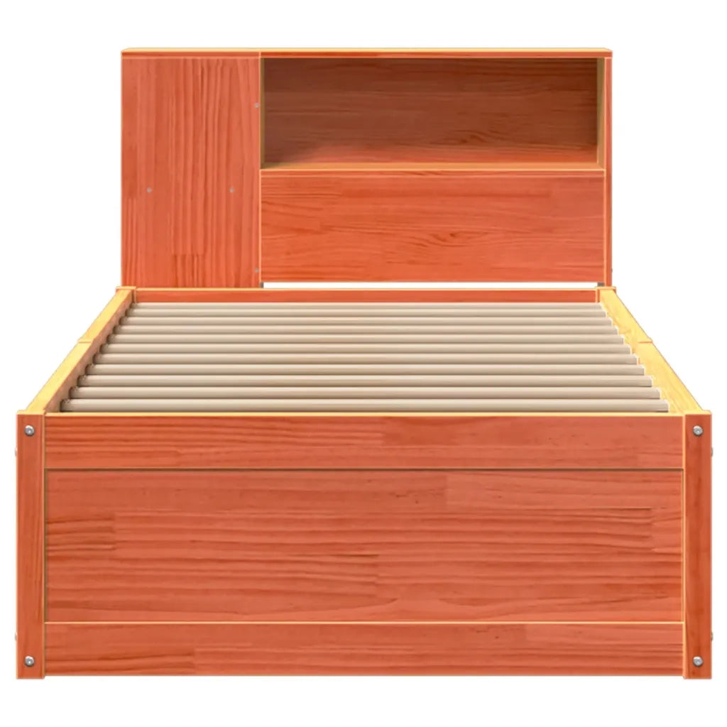 Letto senza Materasso Marrone Cera 75x190 cm in Legno di Pino 3323442