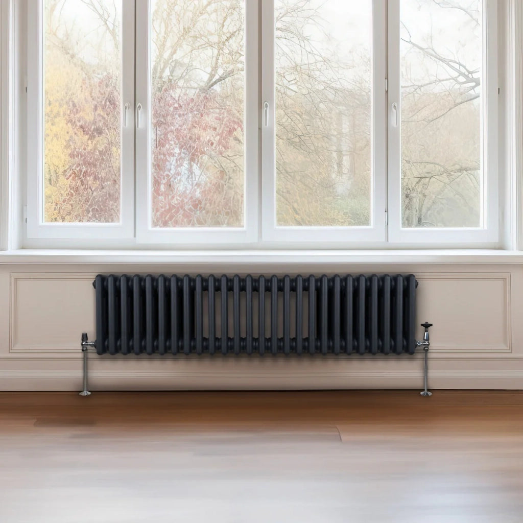 Termosifone Radiatore a 3 colonne per riscaldamento centralizzato Grigio Antracite 30 x 119cm
