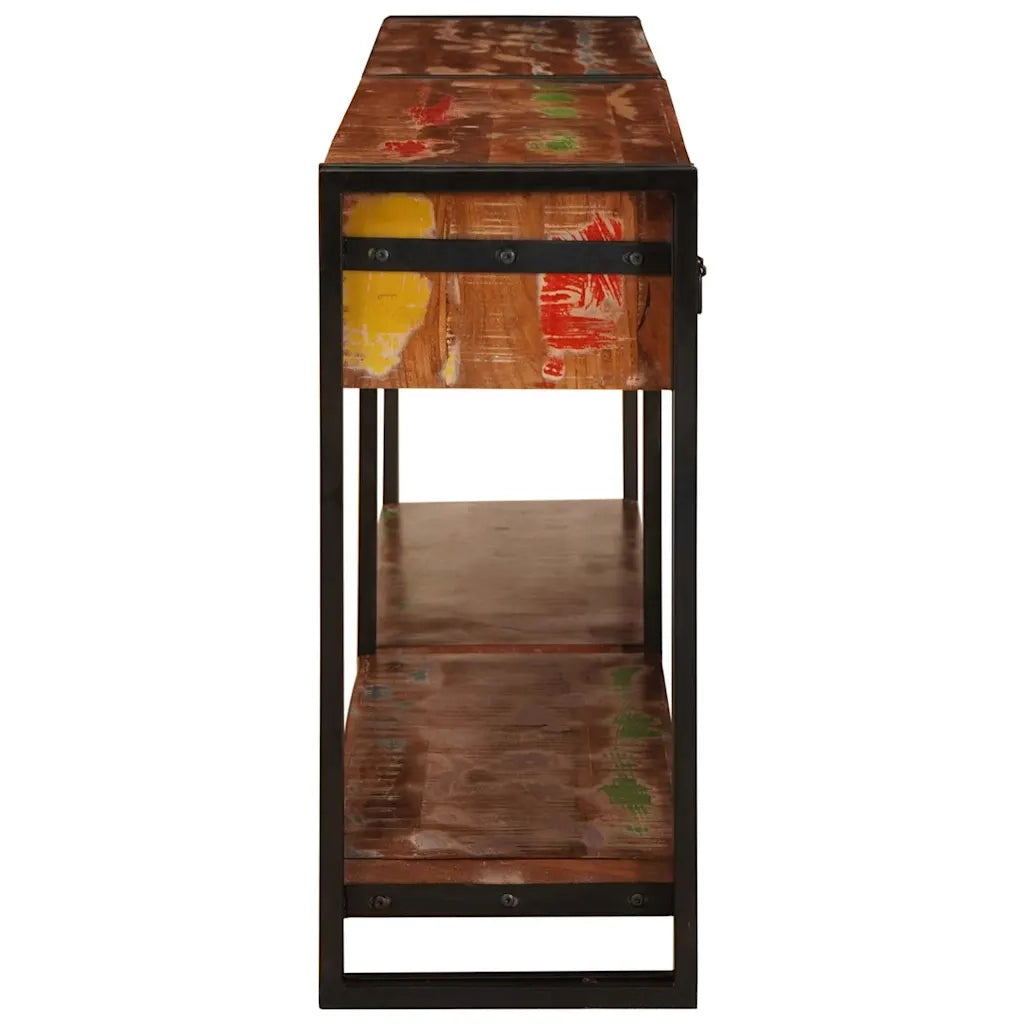 Tavoli consolle 2 pcs Multicolore Legno Recuperato Massello 3324228