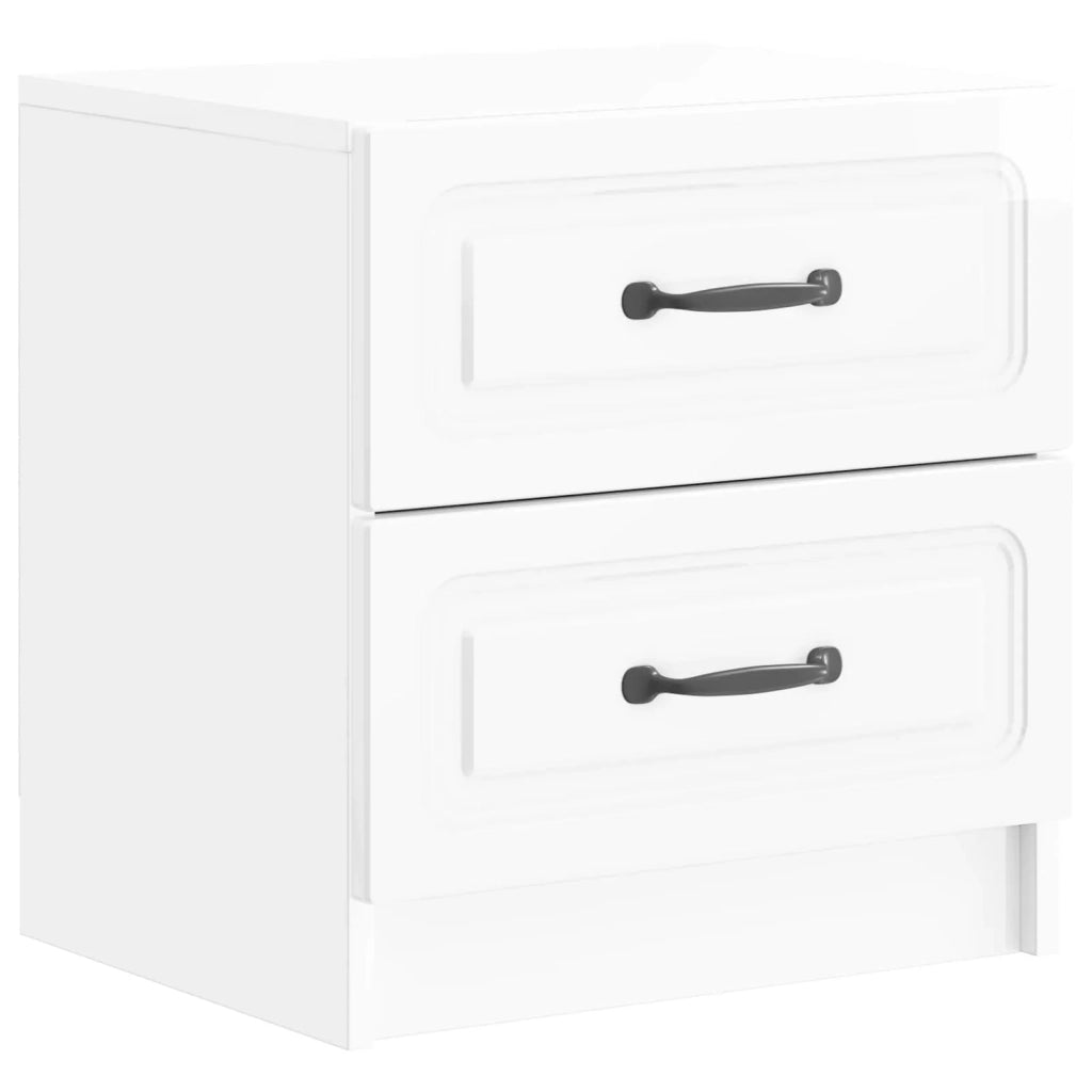 Armadio da Notte con cassetto Bianco Lucido 43 x 34,5 x 44,5 cm 895683