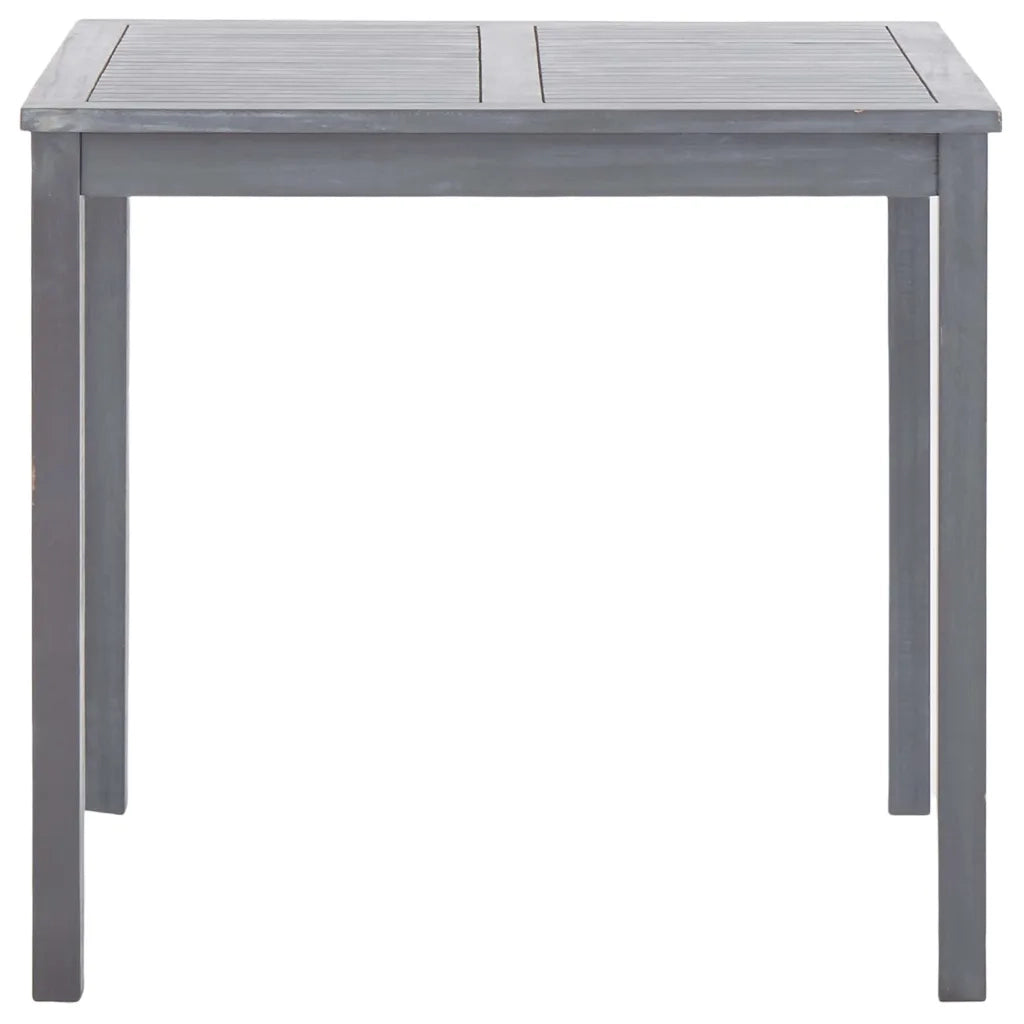Set da Pranzo per Giardino 5 pz Legno Massello di Acacia Grigio cod mxl 44483