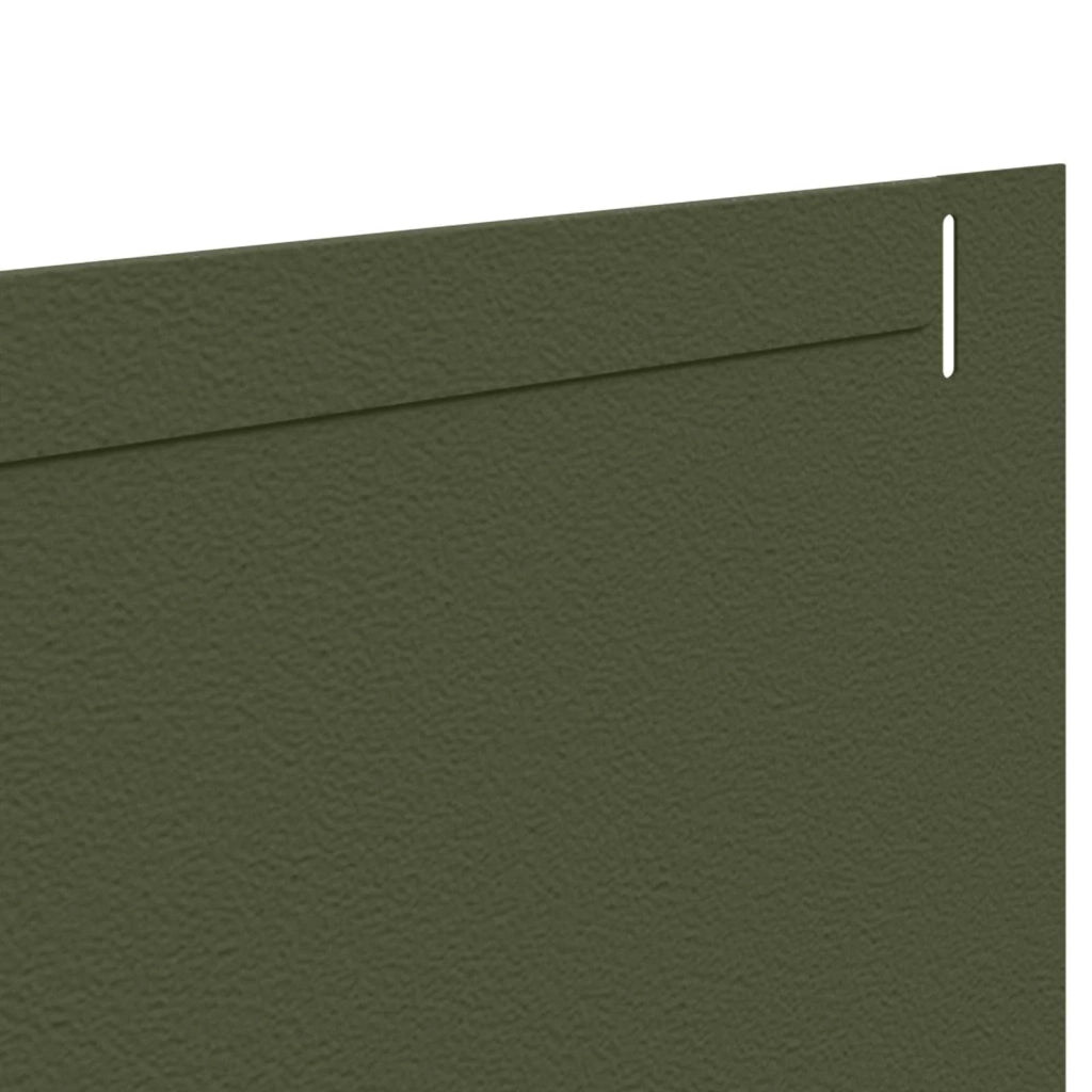 Bordura per Prato 10 pcs 102 x 15 x 4 cm Acciaio Verde Oliva 8008772