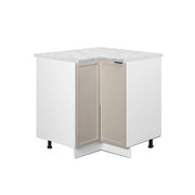 Mobile ad angolo cucina Fame-Line GrigioBeige/Bianco 80.5 cm, PL Marmo Vicco