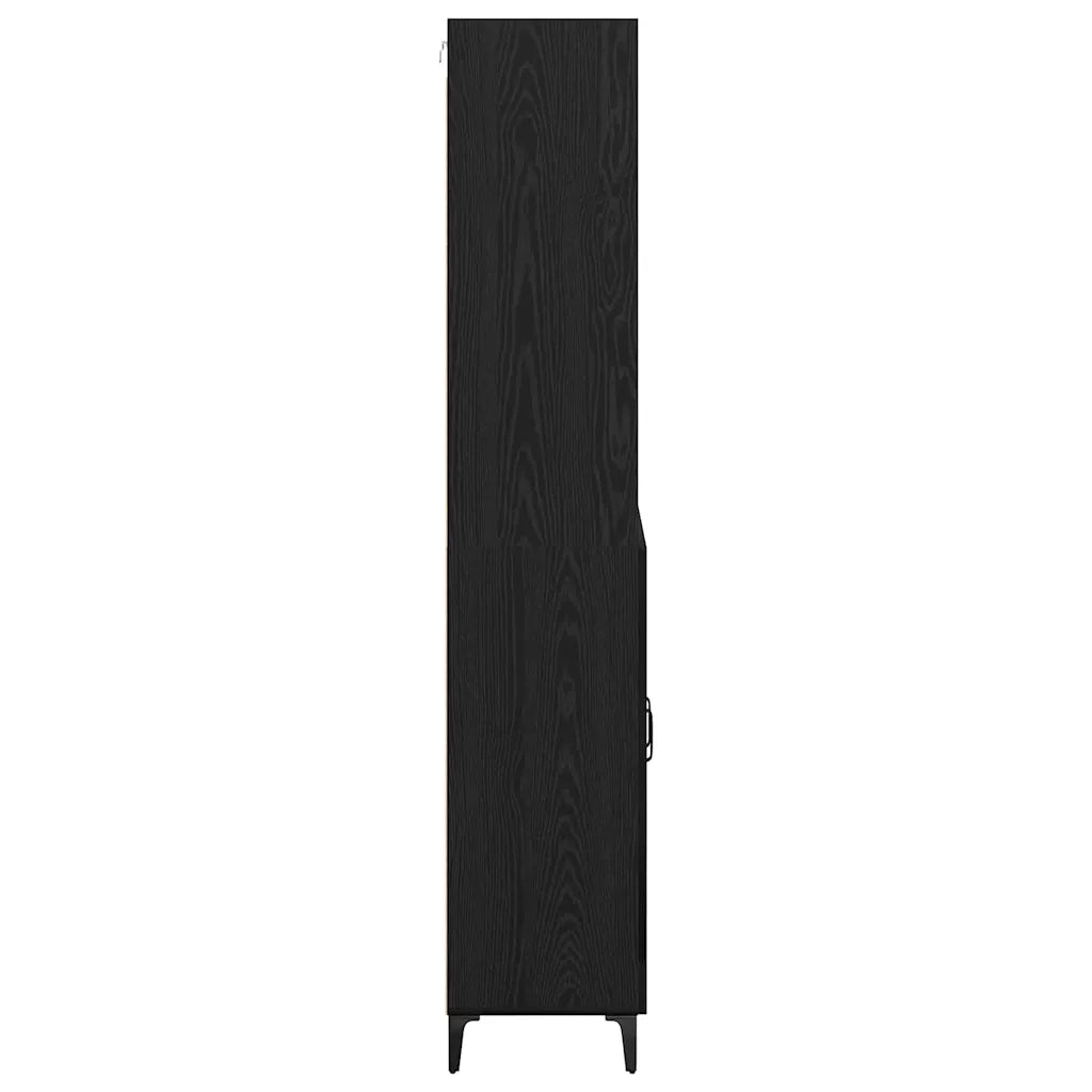 Credenza Rovere Nero 69,5 x 34 x 180 cm Legno multistrato 3416180