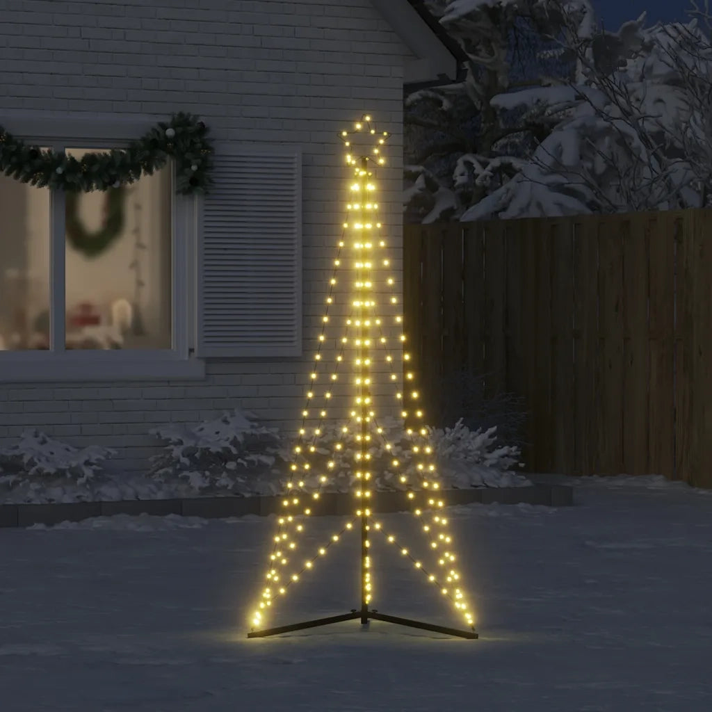 Albero di Natale | Decorazioni natalizie a LED 363 LED Bianco Caldo 182 cm