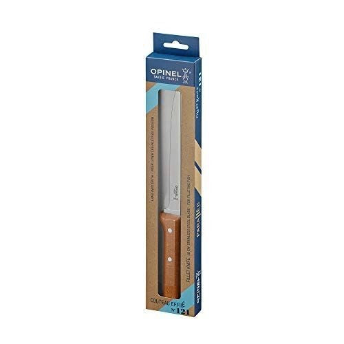 Opinel 1821 Parallele Coltello da Filettatura Lama 18 cm in Acciaio Inox X50CrMoV15 Manico in Legno di Faggio colore Naturale