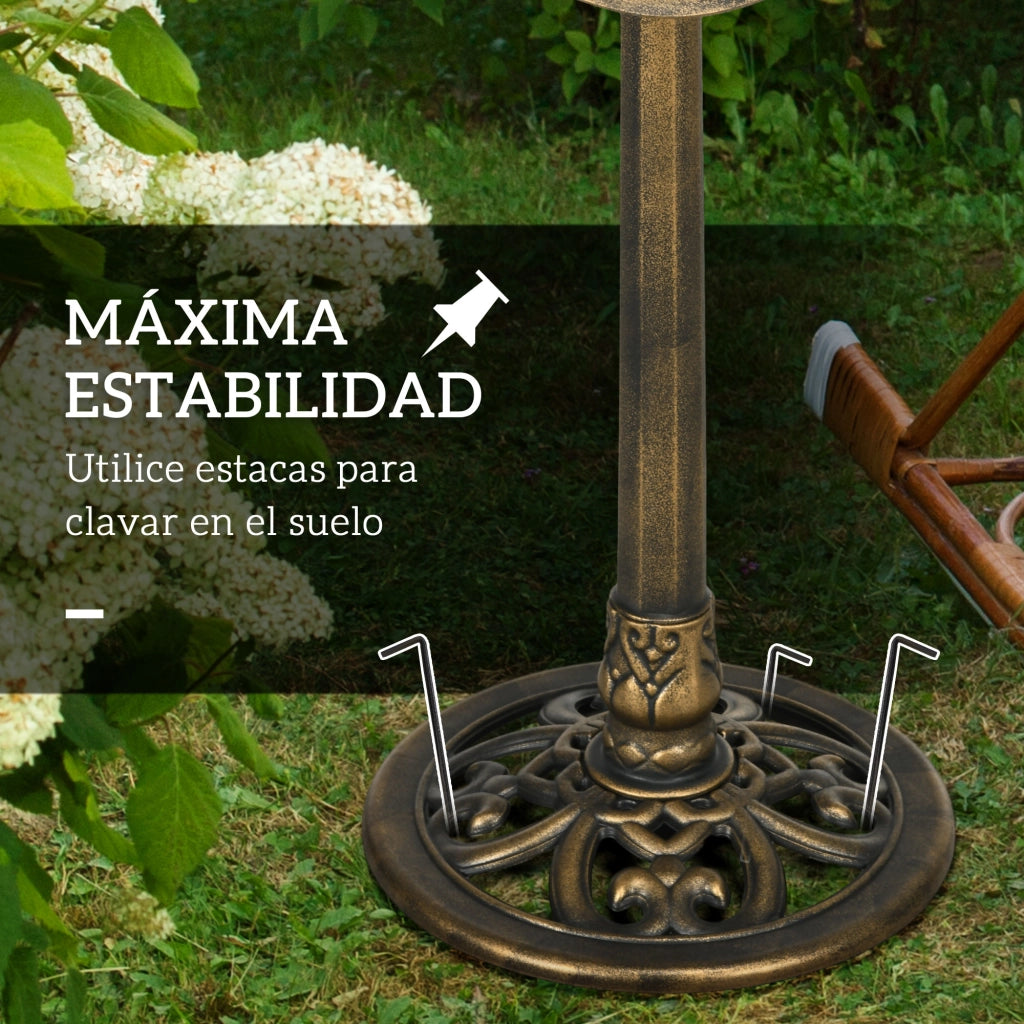 Vasca per Uccelli da Giardino ¨C Xylo ¨C Foglia di Loto Bronzo 71cm