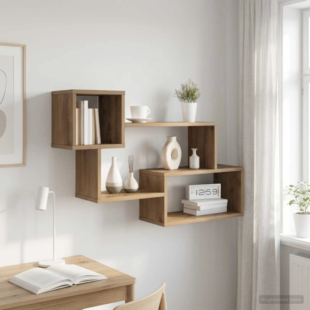 Mensola sospesa A parete Rovere Artigianale 87 x 20 x 55 cm 8012099