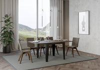 Tavolo Allungabile 90-180x90x80-78 cm Flame Libra Noce