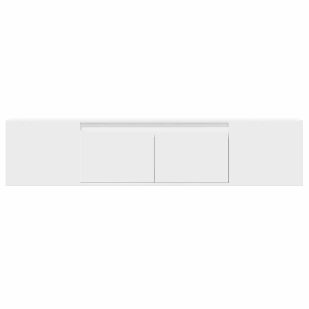 Mobile TV a Parete con LED-Mobile TV a Muro Bianco 180x31x39,5 cm