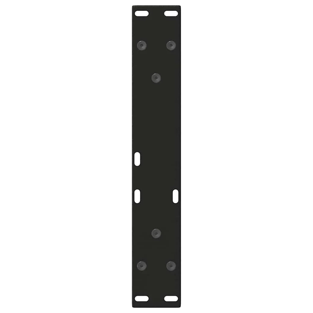 Set di 2 gambe per tavolino da caffè a forma di V 40 x 30-31 cm con piedini regolabili design moderno acciaio nero 02_0056821