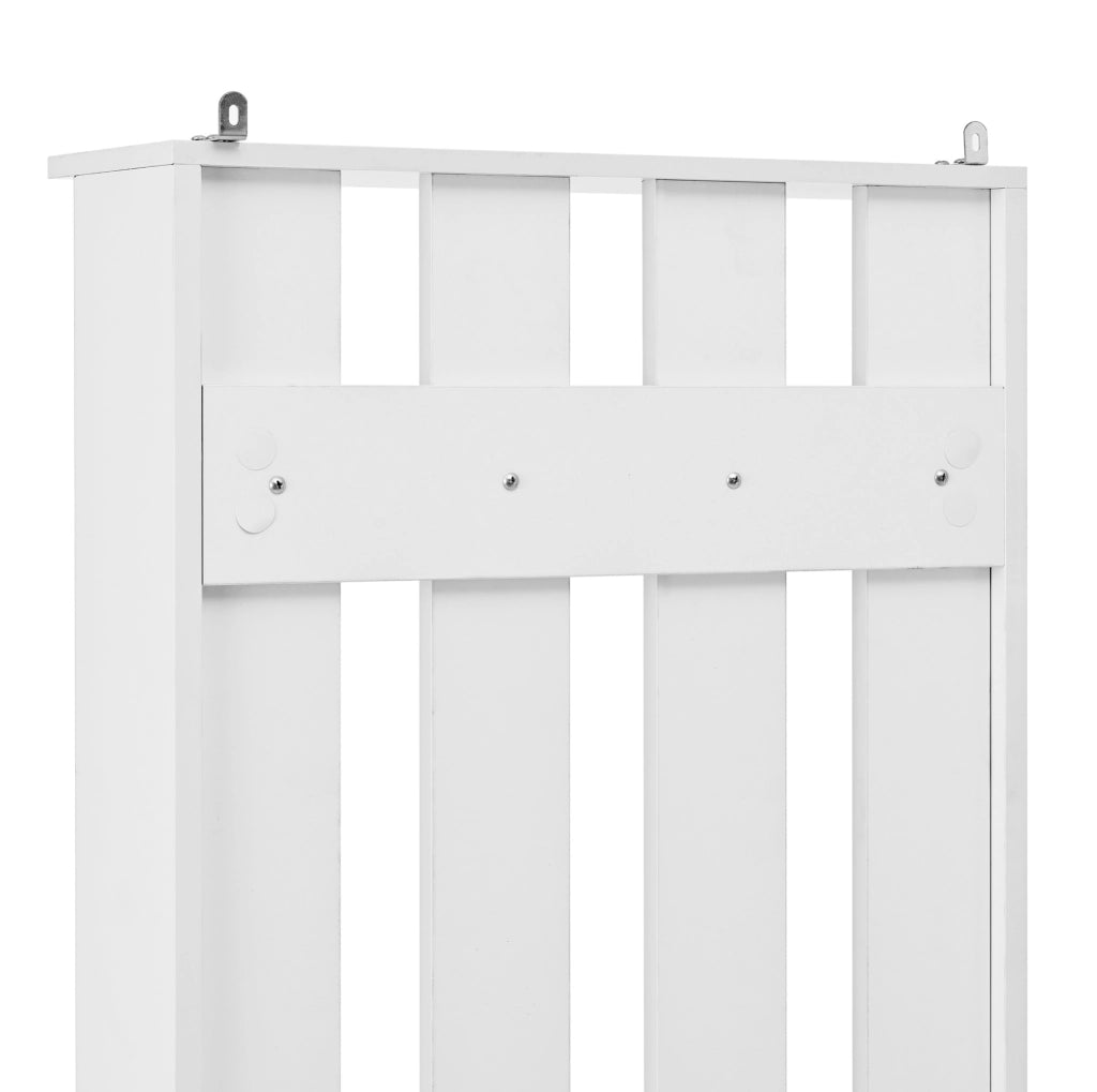 Mobile ingresso con scarpiera e guardaroba; 50 × 36 × 190 cm; pannello truciolare bianco