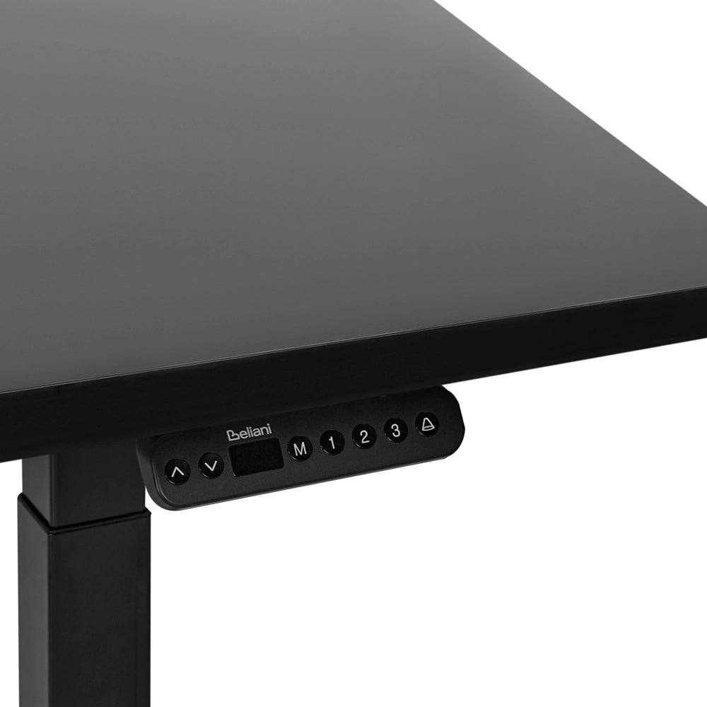 Scrivania regolabile in altezza elettricamente nero 180 x 80 cm Struttura in acciaio verniciato a polvere