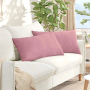 Cuscini da Divano 2 pcs Rosa 80 x 40 cm Tessuto in Cords