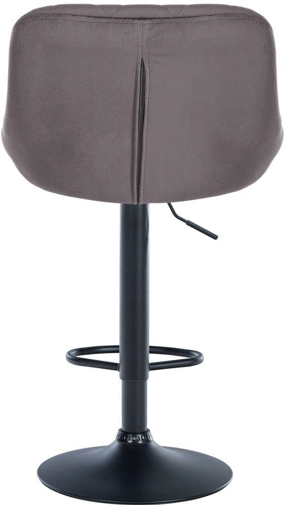 Sgabello da bar Lazio Velvet grigio,nero
