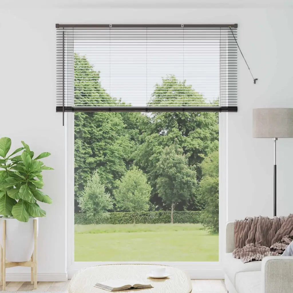 vidaXL Tenda per Finestra con tende Nero Alluminio