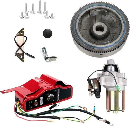 Kit di Avvio Elettrico Compatibile con Motore Honda GX240 8CV GX270 9CV - Motore di Avvio Volano Chiave di Accensione Kit di Bobina