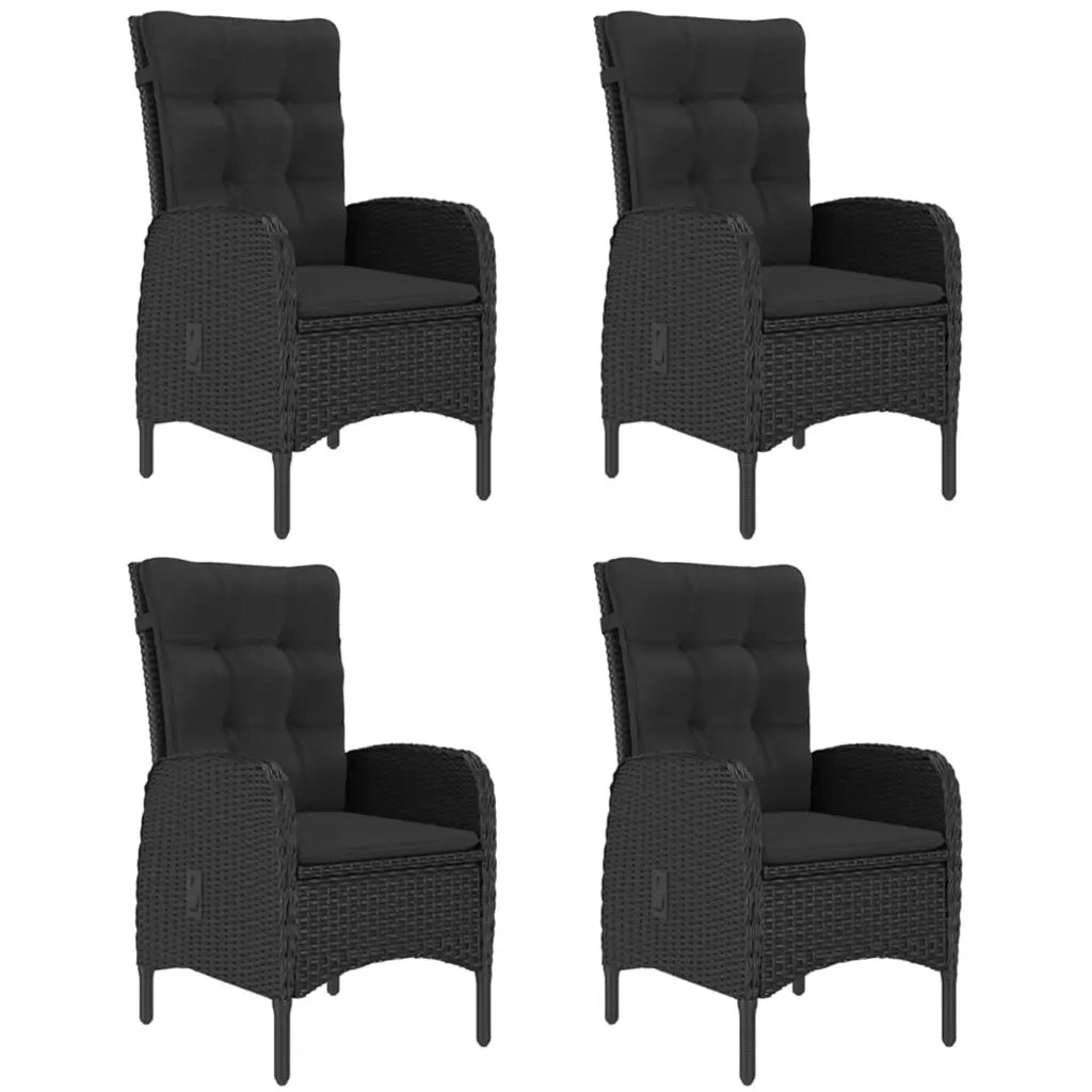 Set Mobili da Pranzo per Giardino 5 pz Nero 3071942