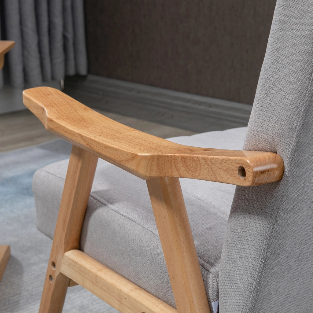 Poltrona Massaggiante in Tessuto Velluto ¨C Zephmum ¨C Grigio Naturale 68x74x82
