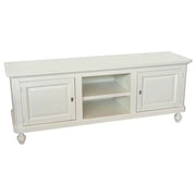 Porta tv in legno arte povera 2 ante shabby bianco 150x43x56 - Mobili 2G