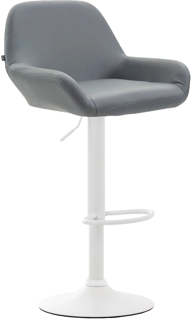 Set 2 Sgabelli Bar Braga In Similpelle grigio,bianco