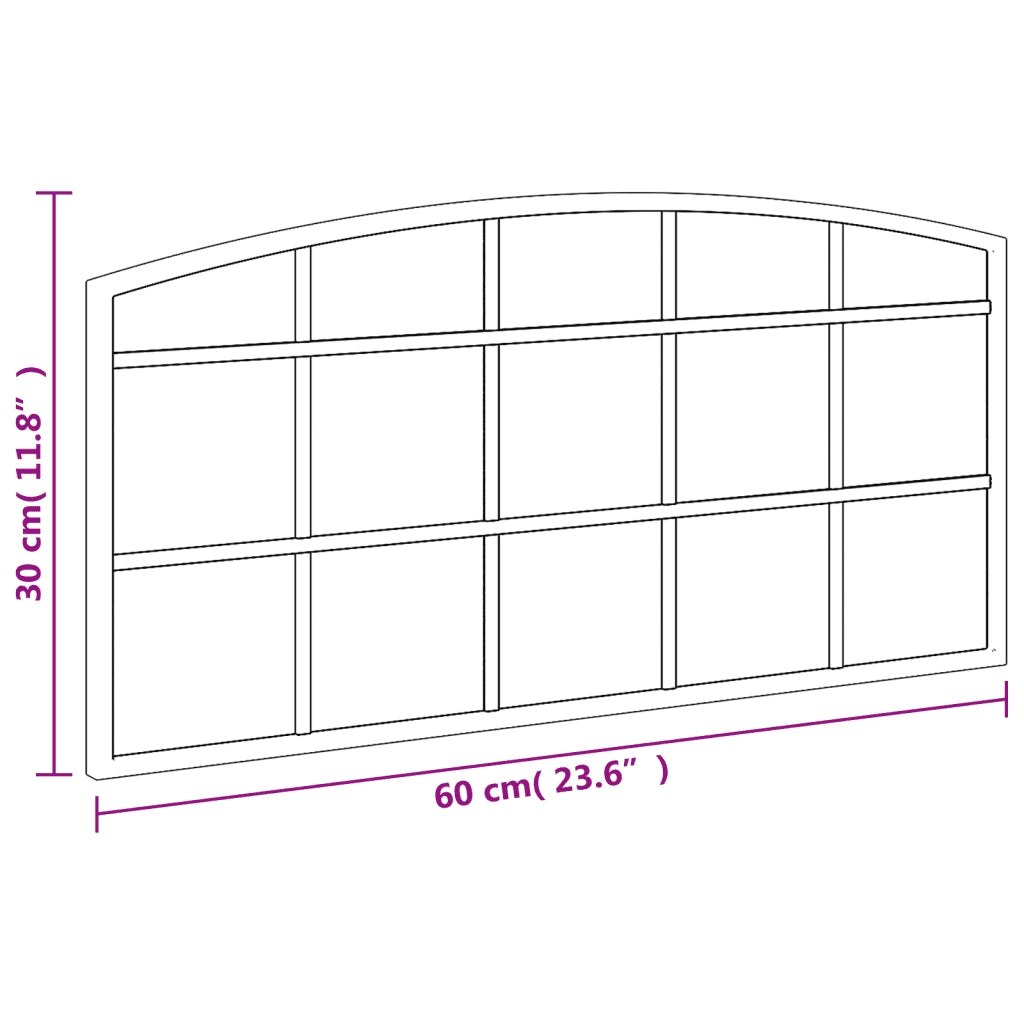 Specchio da Parete | Specchio decorativo Nero 60x30 cm Arco in Ferro