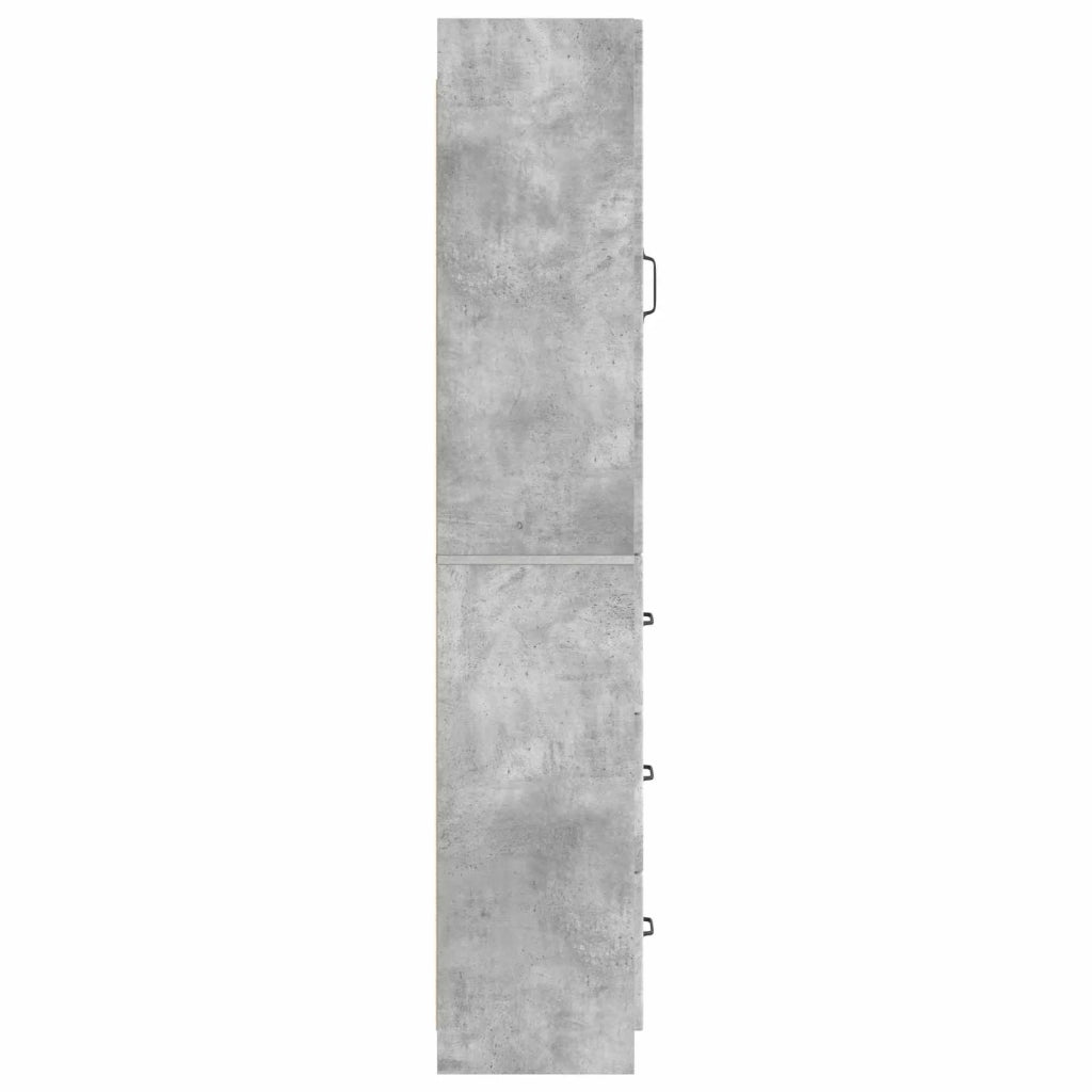 Set di armadi 2 pcs Grigio Cemento 33 x 34,5 x 87 cm
