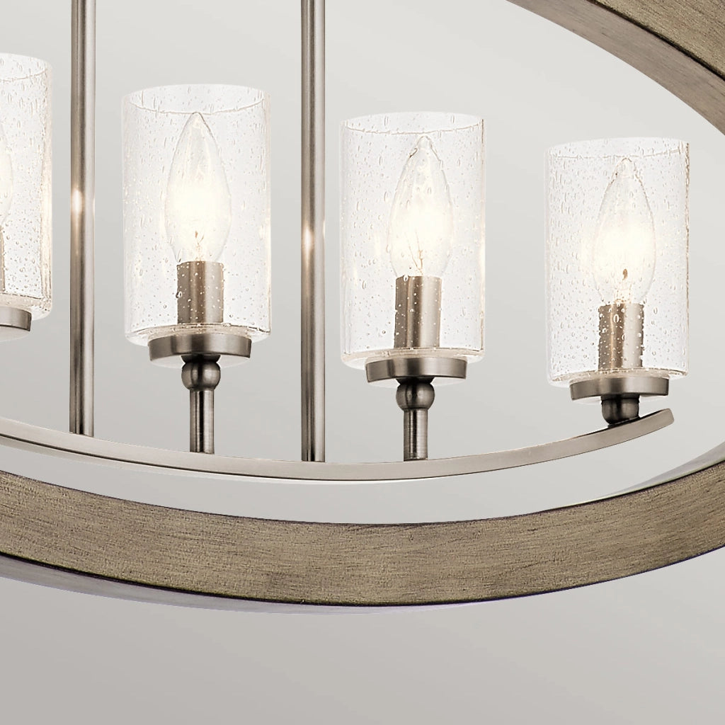 Lampada a sospensione Grand Bank grigio anticato 5xE14 Kichler