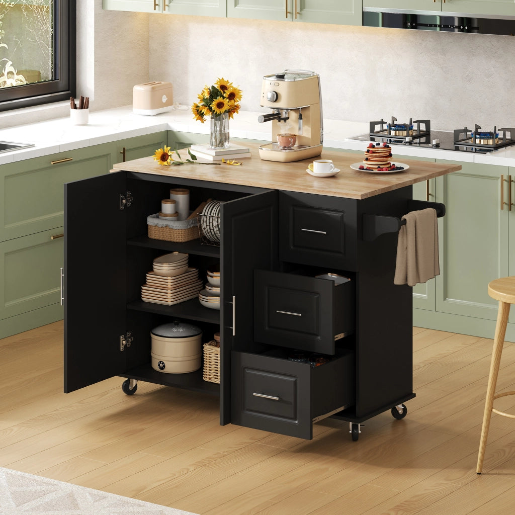 Tavolo da Cucina Pieghevole con Cassetti e Ripiano ¨C MINIMAL ¨C Rovere, 137x43x92 cm
