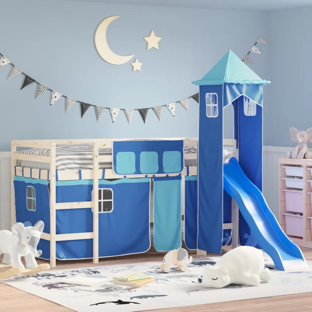 Tende per Letto a Soppalco con Torre Blu in Poliestere CFW5146731