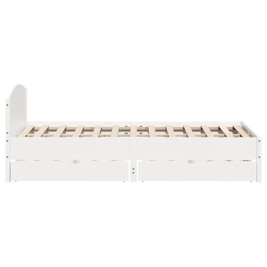 vidaXL Letto senza Materasso Bianco 140x190 cm Legno Massello di Pino