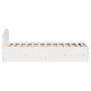 vidaXL Letto senza Materasso Bianco 140x190 cm Legno Massello di Pino