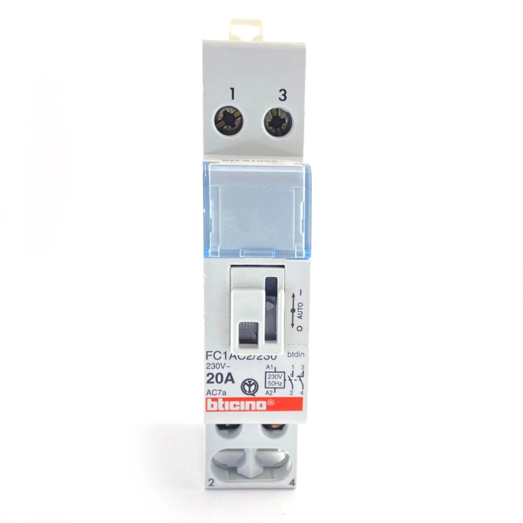 Contattore modulare 1X20A 1X20A NO+NC Bticino