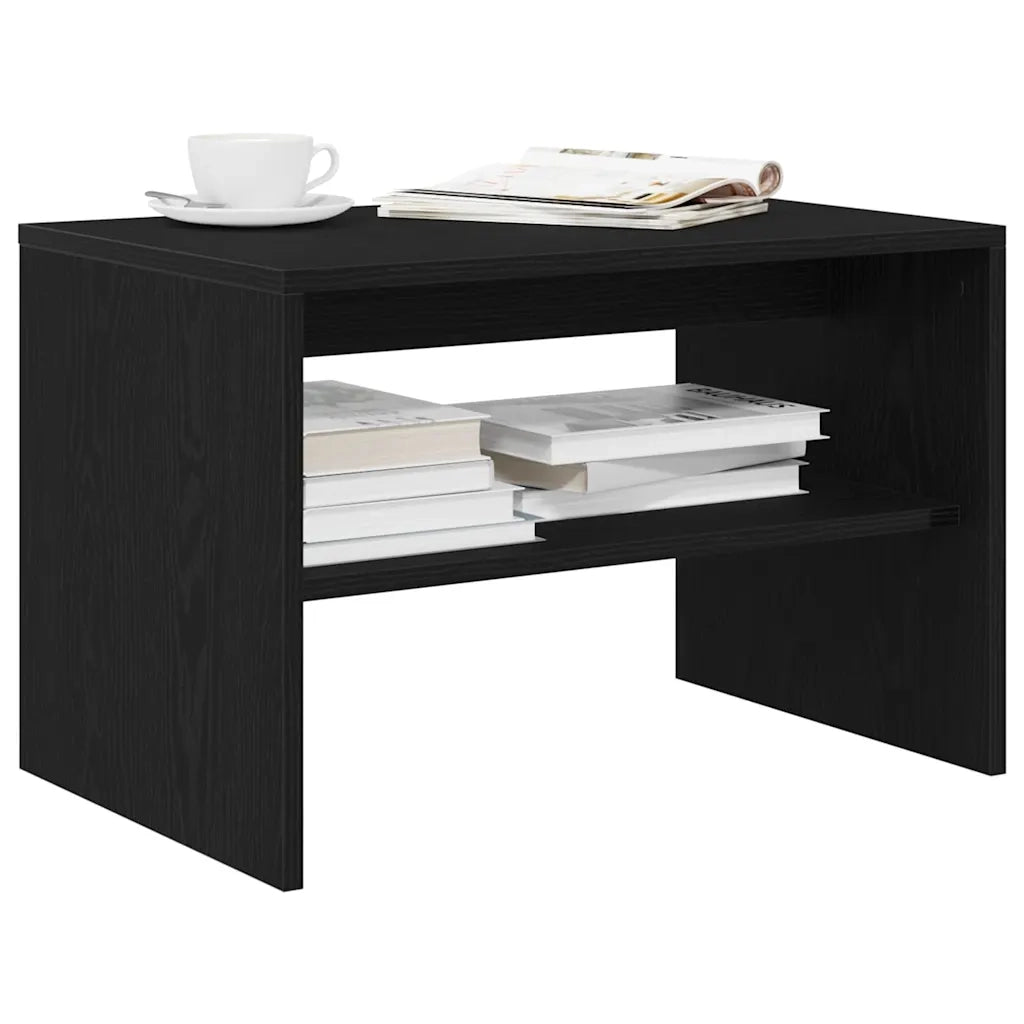 Mobile Porta TV Rovere Nero 60x40x40 cm in Legno Multistrato