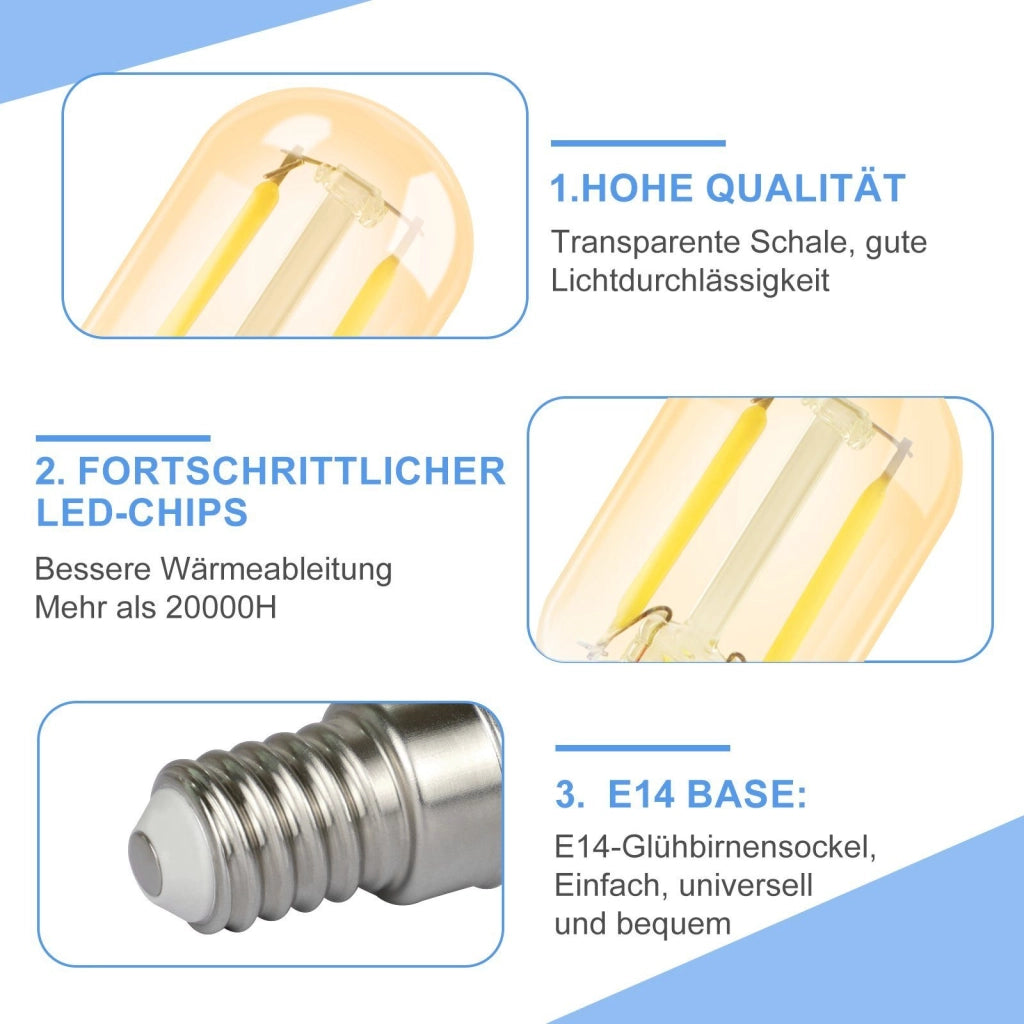 ZMH Bombillas LED E14 Bombillas LED antiguas Pasillo T22 Bombillas LED