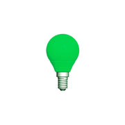 Trade Shop - Lampadina Led E14 Mini Globo 220v Colore Verde Blu Viola Bianco Caldo Freddo 2w - -verde      -