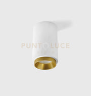 PROPILEI lampada da soffitto 1 Luce 4 Anelli Colorati in alluminio attacco GU10 in gesso bianco d.7cm
