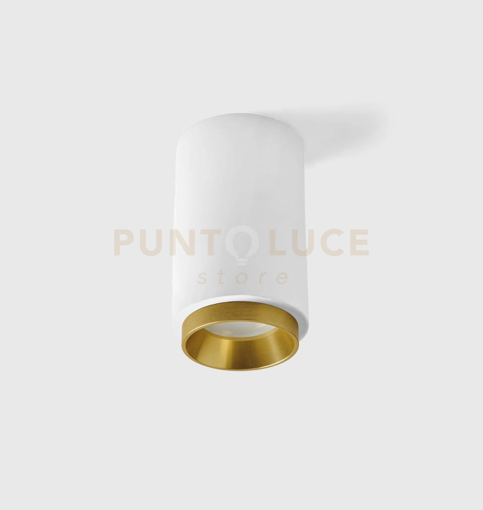 PROPILEI lampada da soffitto 1 Luce 4 Anelli Colorati in alluminio attacco GU10 in gesso bianco d.7cm