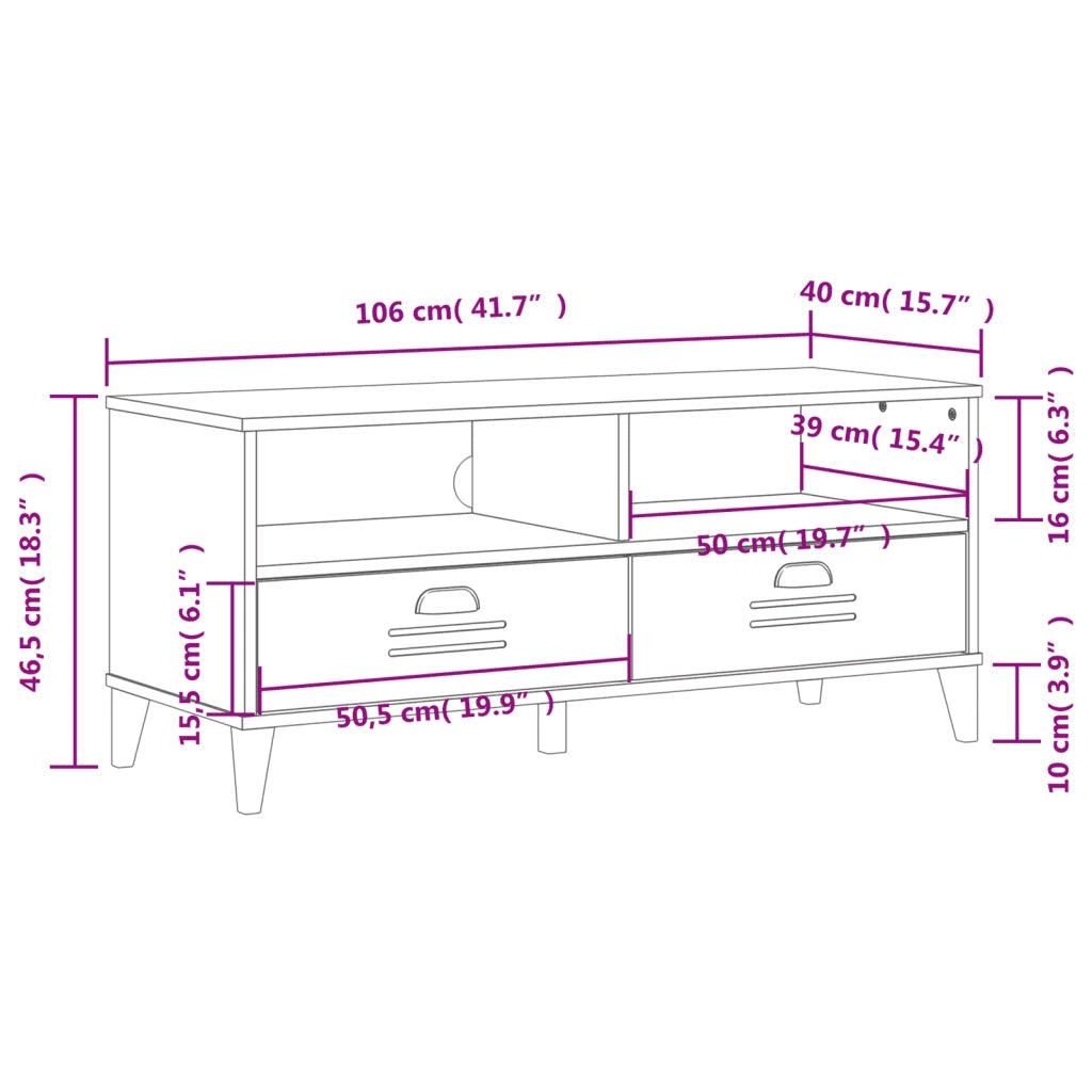 Mobile TV VIKEN Bianco in Legno Multistrato 374929