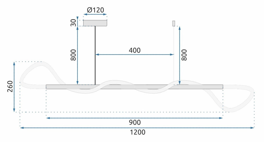 Lampada Led App855-cp Long Chrom