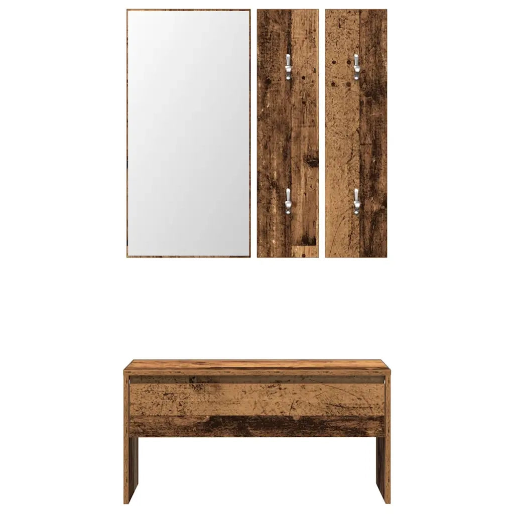 Set di Mobili da Corridoio Legno Antico in Legno Multistrato