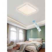 Trade Shop - Plafoniera Led 24w 48w Lampadario Smart 3 Toni Dimmerabile Effetto Cristallo C29 -