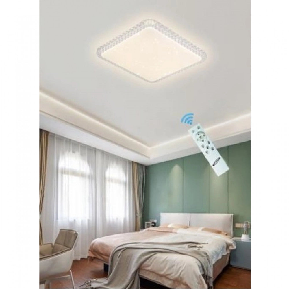 Trade Shop - Plafoniera Led 24w 48w Lampadario Smart 3 Toni Dimmerabile Effetto Cristallo C29 -