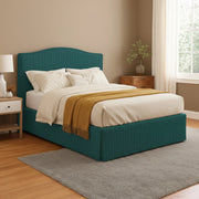 Runcorn, Letto Piazza e Mezza Sfoderabile Made in Italy, Verde Petrolio