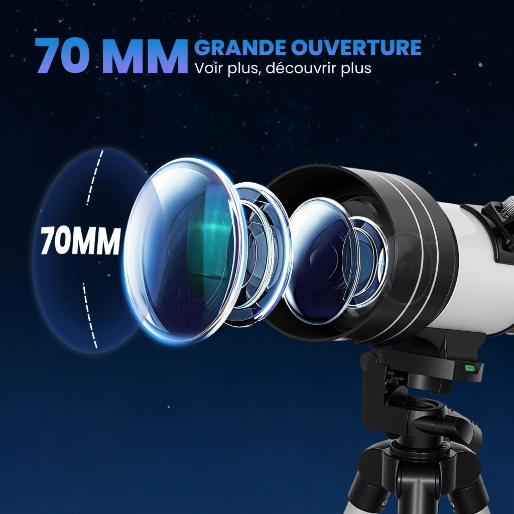 Telescopio Astronomico 70 mm ¨C zephmum ¨C Bianco 76x76x133 cm